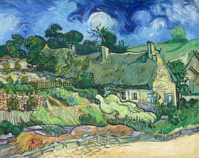 Vincent van Gogh, Huizen met rieten daken in Cordeville, Auvers-sur-Oise, 1890 , Musée d’Orsay, Parijs. Foto: Musée d’Orsay, Dist. RMN-Grand Palais / Patrice Schmidt